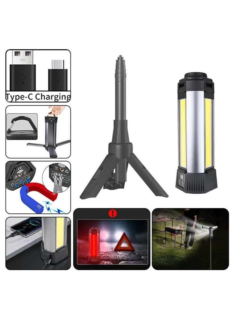 Super Bright Rechargeable Work Light For Camping With 3-Cob