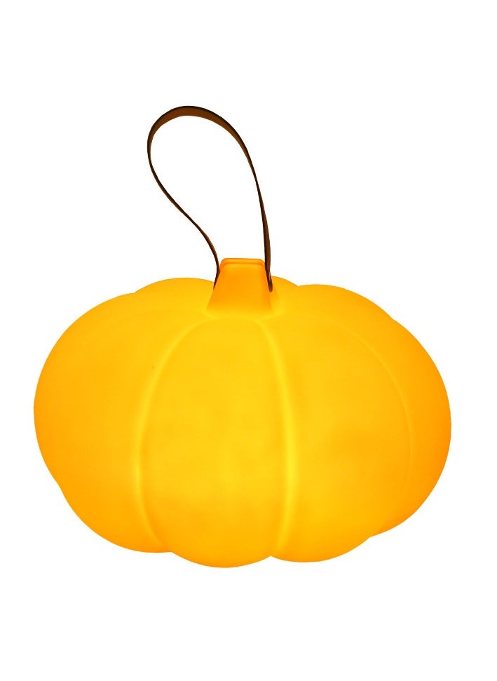 Solar Pumpkin Statue Outdoor Garden Glowing Pumpkin Decoration Resin Pumpkin Fall Christmas Halloween Thanksgiving Gifts Outdoor Decoration Suitable for Porch Terrace, Patio, Lawn