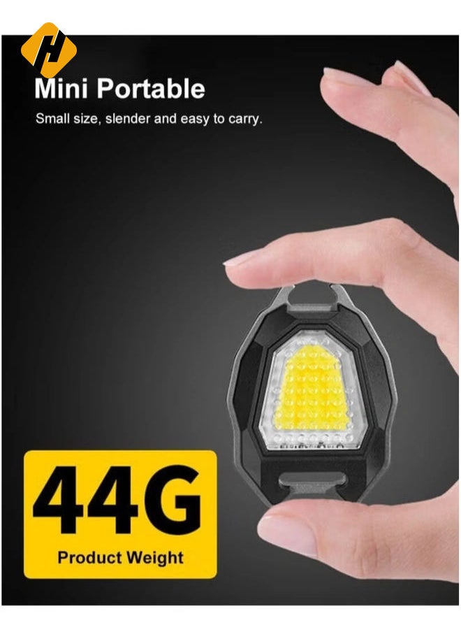 Mini LED Working Light Portable Keychain Flashlight Camping COB Lamp For Lighter Bottle Opener Emergency Light