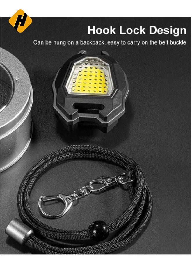 Mini LED Working Light Portable Keychain Flashlight Camping COB Lamp For Lighter Bottle Opener Emergency Light