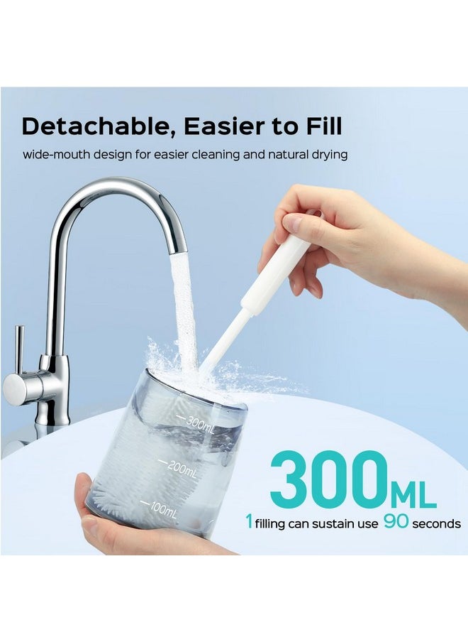 Water Dental Flosser Pick For Teeth: 4 Modes Cordless Portable 300Ml Larger Tank Water Teeth Cleaner Ipx7 Waterproof Flossing Cleaning Picks For Home Travel Fc5360