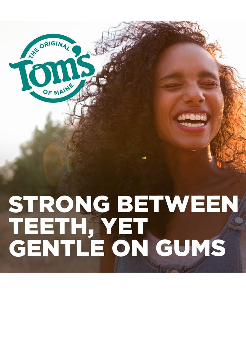 Tom's of Maine Naturally Waxed Antiplaque Flat Dental Floss, Spearmint, 32 Yards 6-Pack (Packaging May Vary)