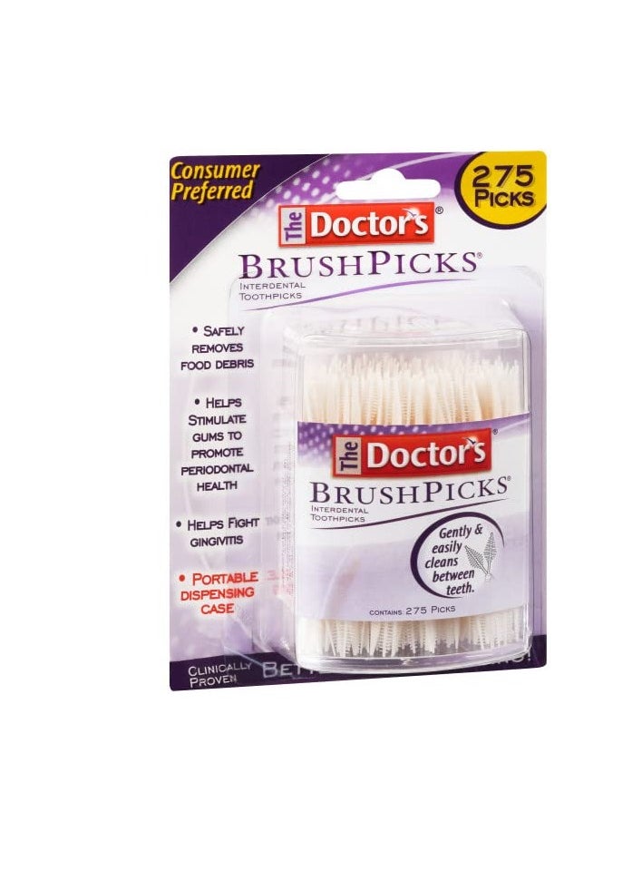 The Doctor's BrushPicks Interdental Toothpicks, 275 Count (Pack of 2)