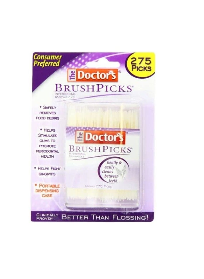 The Doctor's BrushPicks Interdental Toothpicks, 275 Count (Pack of 2)