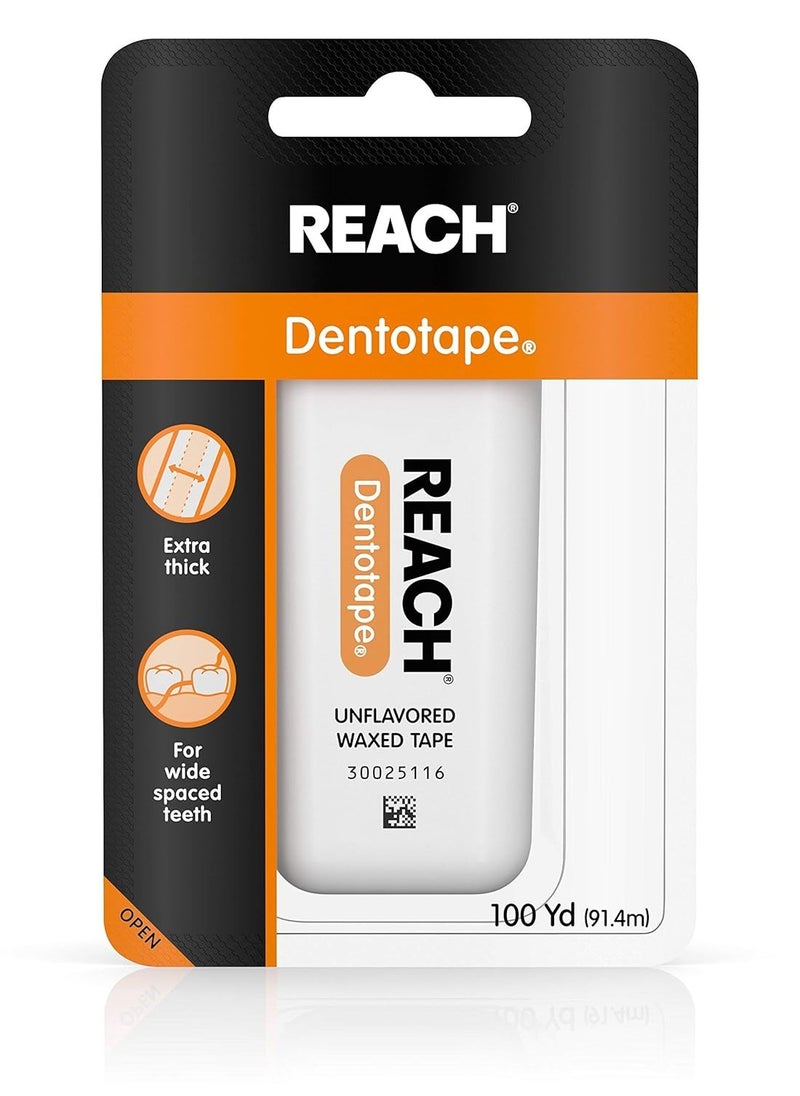 Reach Dentotape Waxed Tape, Unflavored 100 Yards, 1 Count (Pack of 2)