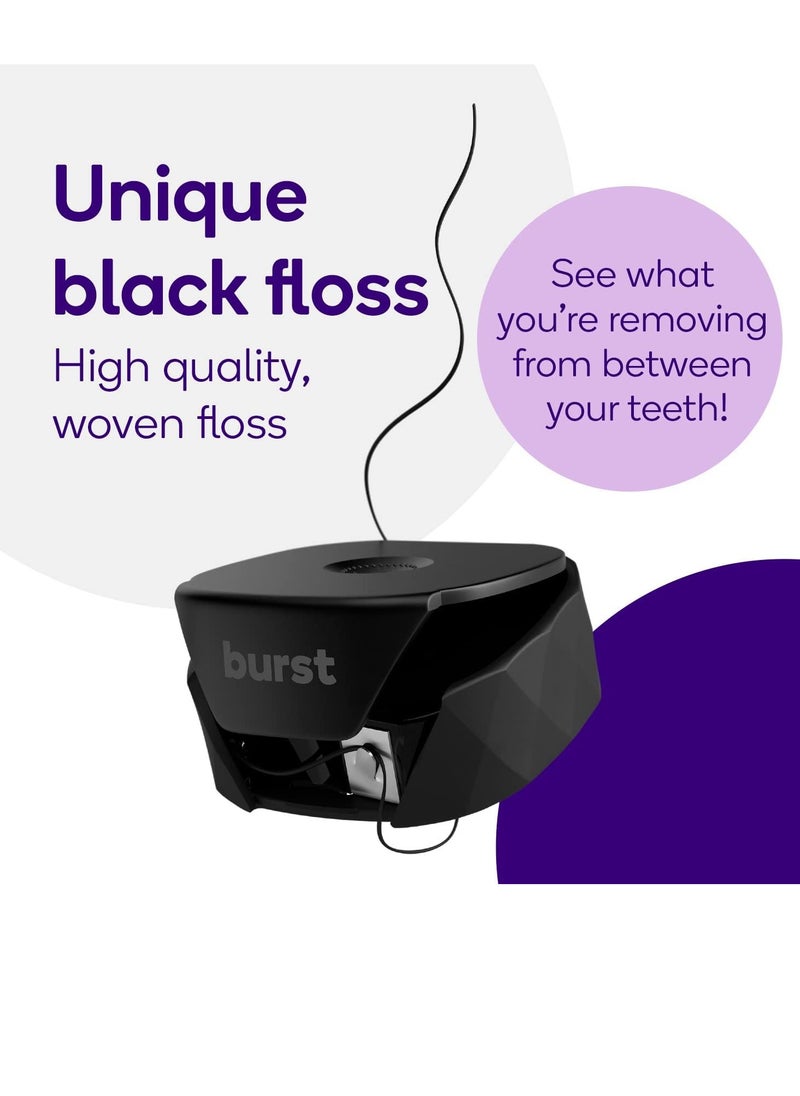 BURST Expanding Dental Floss Refills – 3 Pack of Mint Eucalyptus Aroma Refill Bobbins - Stain-Absorbing, Woven Tooth Floss - Vegan, Paraben Free, BPA Free, Cruelty Free, 32 Yards Each, 3 Pack