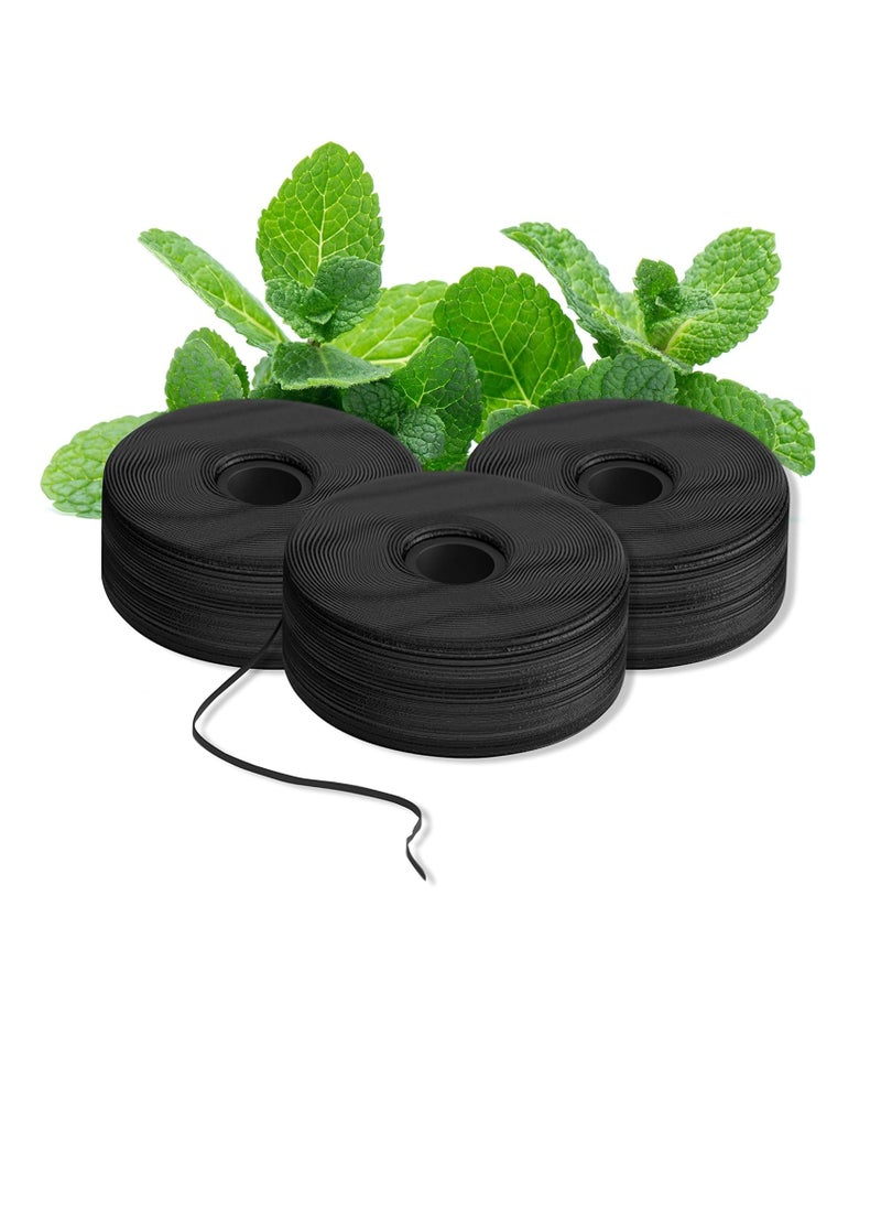 BURST Expanding Dental Floss Refills – 3 Pack of Mint Eucalyptus Aroma Refill Bobbins - Stain-Absorbing, Woven Tooth Floss - Vegan, Paraben Free, BPA Free, Cruelty Free, 32 Yards Each, 3 Pack