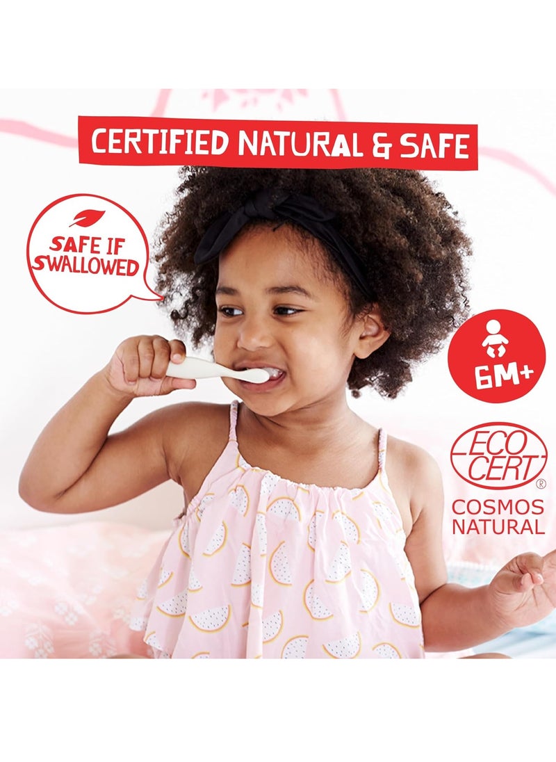 Jack N' Jill Natural Toddler Toothpaste for Baby, Kids and Infants 6 Months & Up, Fluoride Free Training Toothpaste for Toddlers 1-3, 40% Xylitol, BPA Free - Flavor Free, 1.76 Fl Oz (Pack of 1)