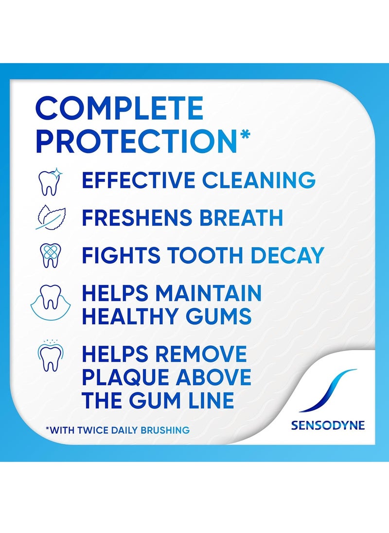 Sensodyne Complete Protection Sensitive Toothpaste For Gingivitis, Sensitive Teeth Treatment, Extra Fresh - 3.4 Ounces (Pack of 2)