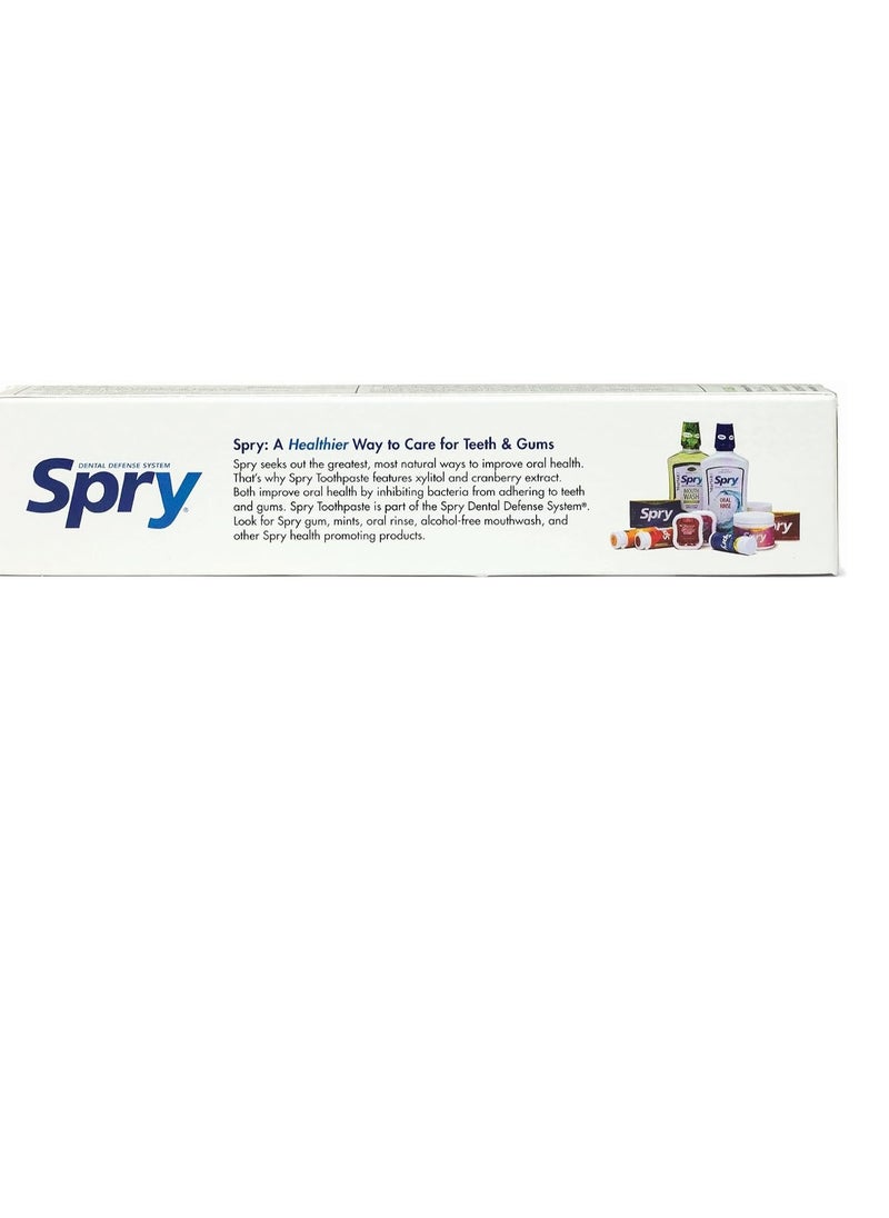 Spry Xylitol Toothpaste for Kids 5oz. Kids Toothpaste with Fluoride, Teeth Whitening Kids Toothpaste with Xylitol, Natural Breath Freshening, Mouth Moisturizing Ingredients, Bubble Gum (Pack of 1)