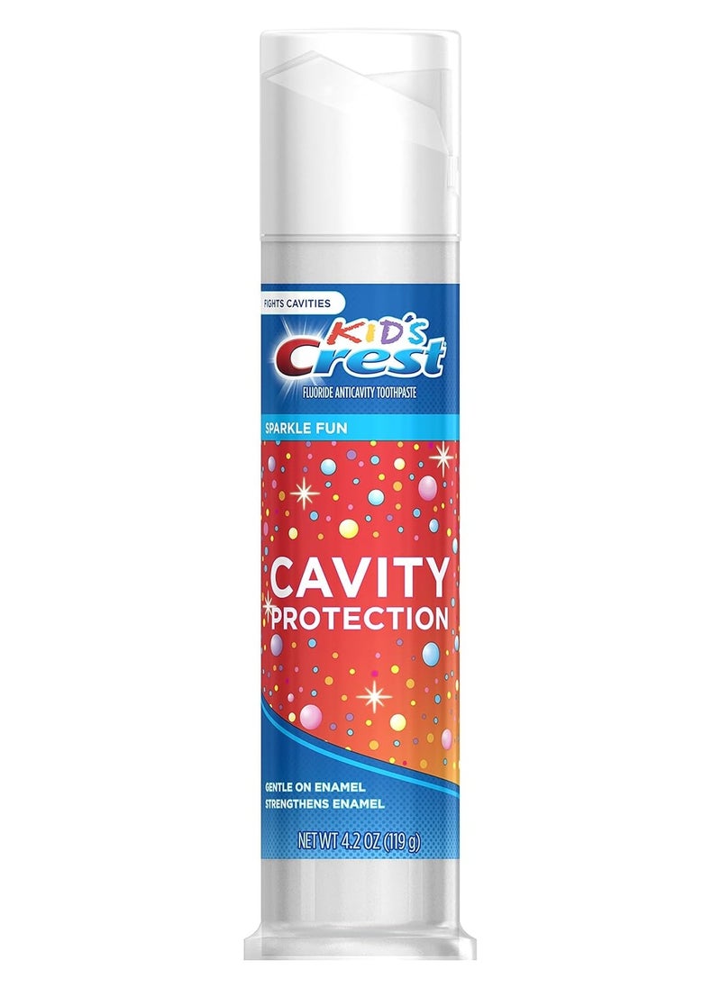 Crest Kid's Cavity Protection Toothpaste for Kids (children and toddlers 2+), Sparkle Fun Flavor, 4.2 ounces (Pack of 6)