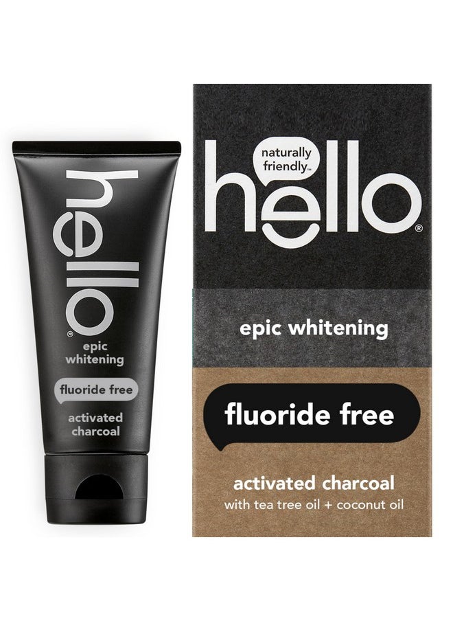 Activated Charcoal Epic Whitening Fluoride Free Toothpaste, Fresh Mint + Coconut Oil, Vegan & Sls Free