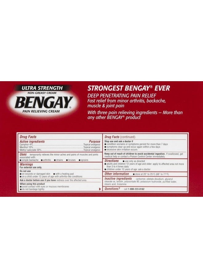 Ultra Stength Pain Relieving Cream, Non-Greasy-Ultra Strength, 2 Pk