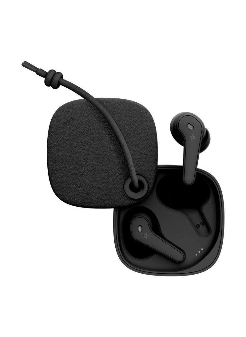 Moxedo True Wireless Earbuds S4 Bluetooth 5.4 ENC Technology 7 Hours Playing Time Touch Control 300 mAh Charging Case with Built-in 4 Powerful Microphones (Black)