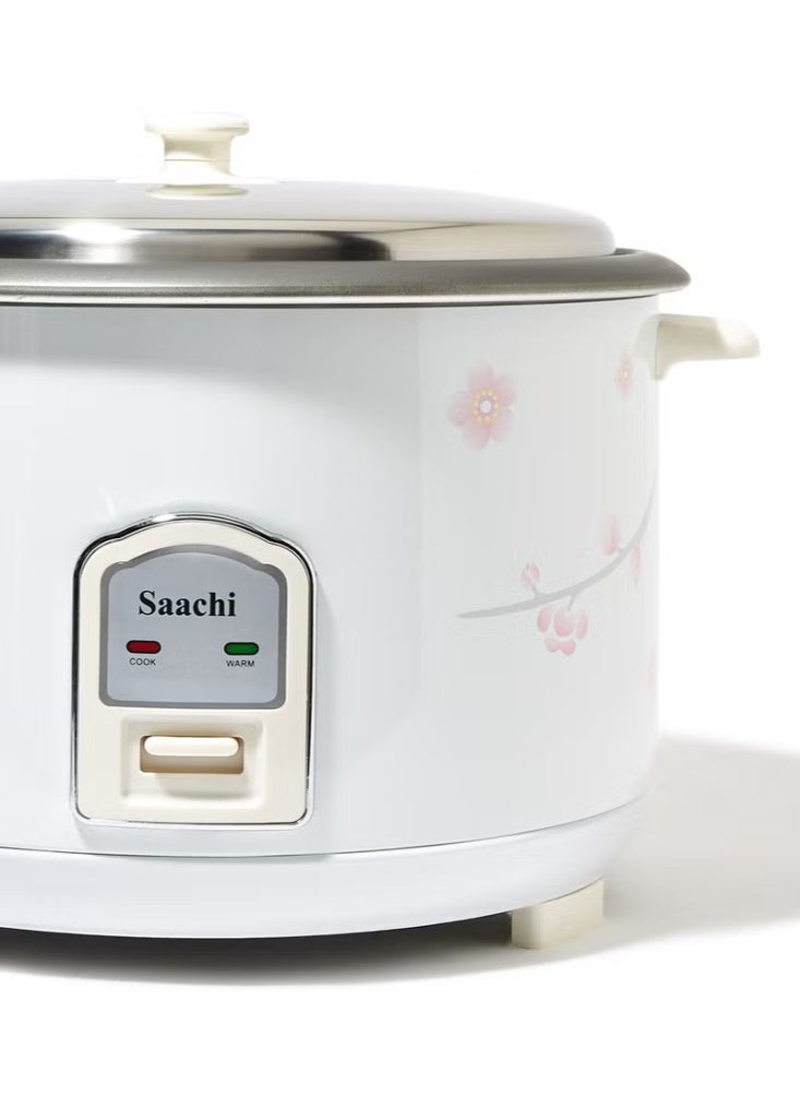 Rice Cooker with Steamer, Automatic Temperature Control, Aluminum Alloy Pot and Keep-Warm Function 4.6 L 1600 W NL-RC-5177-WH White