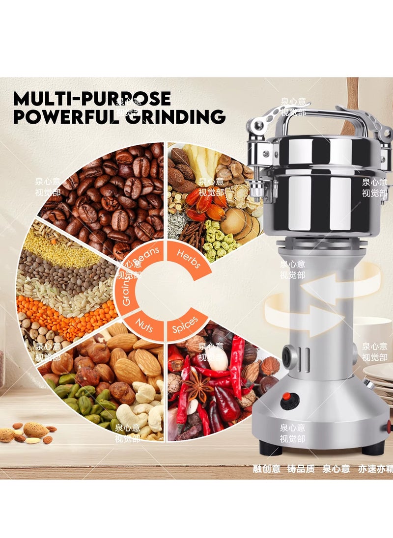 Portable Grain Grinder 150g Herb Grain Spice Cereal Mill Grinder Flour Powder Machine, Timing Grinding Machine High Speed Food Processor