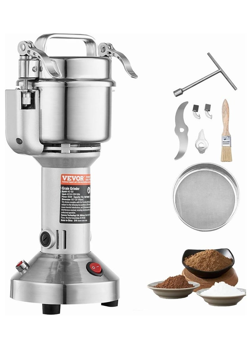 Portable Grain Grinder 150g Herb Grain Spice Cereal Mill Grinder Flour Powder Machine, Timing Grinding Machine High Speed Food Processor