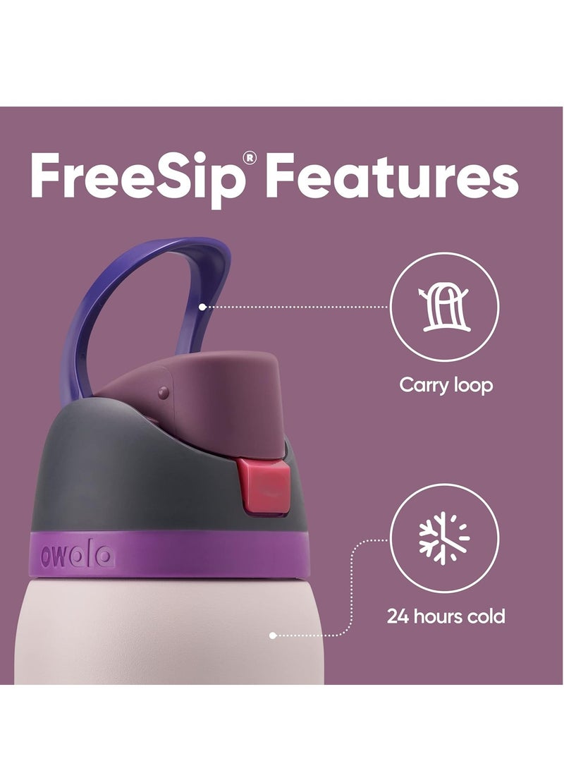 FreeSip Insulated Stainless Steel Water Bottle with Straw for Sports and Travel, BPA-Free, 32oz, Green
