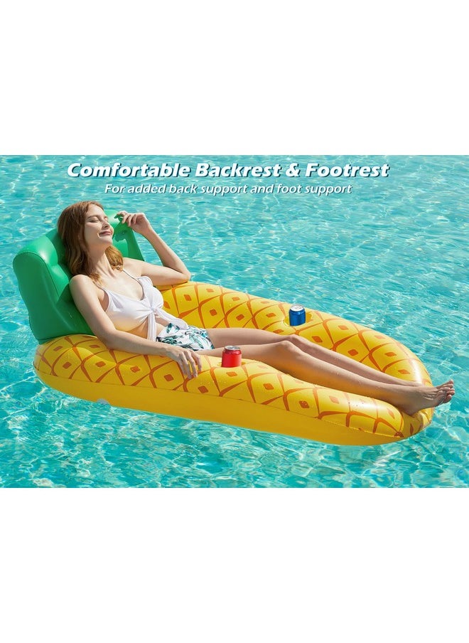 Inflatable Pool Float Adult - Pool Floaties Lounger Floats Raft Floating Chair Water Floaties For Swimming Pool Lake Lounge Float With Cup Holders Beach Pool Party Toys For Adults