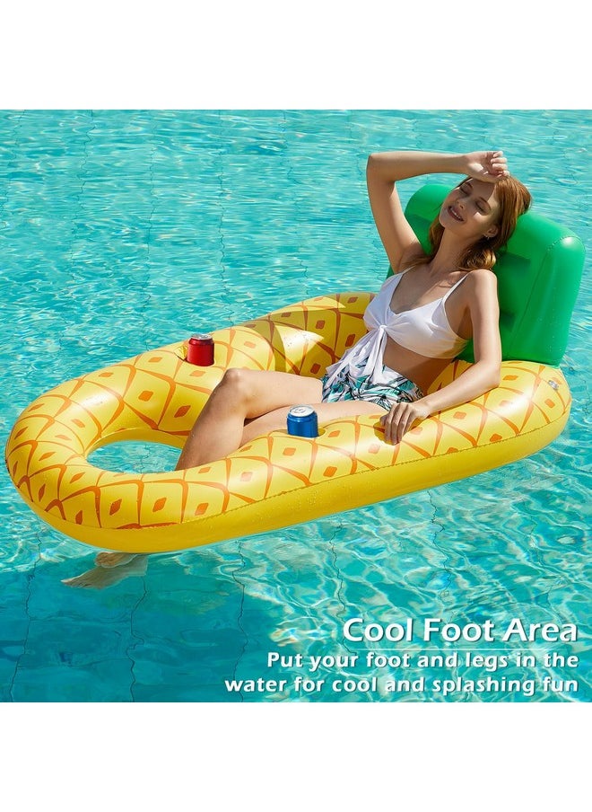 Inflatable Pool Float Adult - Pool Floaties Lounger Floats Raft Floating Chair Water Floaties For Swimming Pool Lake Lounge Float With Cup Holders Beach Pool Party Toys For Adults