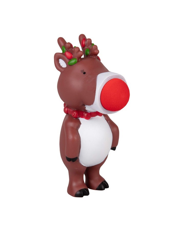 Christmas Reindeer Ball Popper Toy - Holiday Stocking Stuffer Includes 4 Soft Foam Balls - Squeeze To Pop Air Powered Balls Up To 20 Feet - Indoor/Outdoor Play - Gift For Kids, Girls, Boys