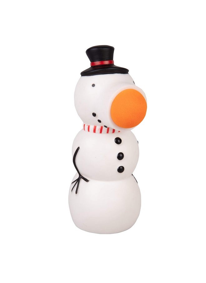 Christmas Snowman Ball Popper Toy - Holiday Stocking Stuffer Includes 4 Soft Foam Balls - Squeeze To Pop Air Powered Balls Up To 20 Feet - For Indoor/Outdoor Play - Gift For Kids, Girls, Boys