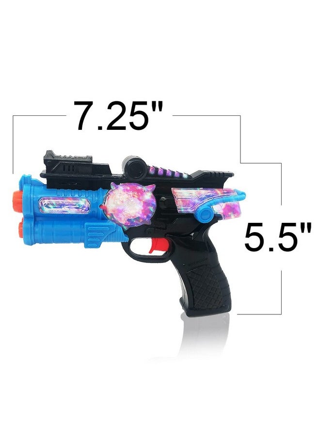 Light Up Toy Guns For Kids, Set Of 2, Red And Blue Space Blasters With Flashing Leds And Sound Effects, Cool Futuristic Toy Guns For Boys And Girls, Batteries Included