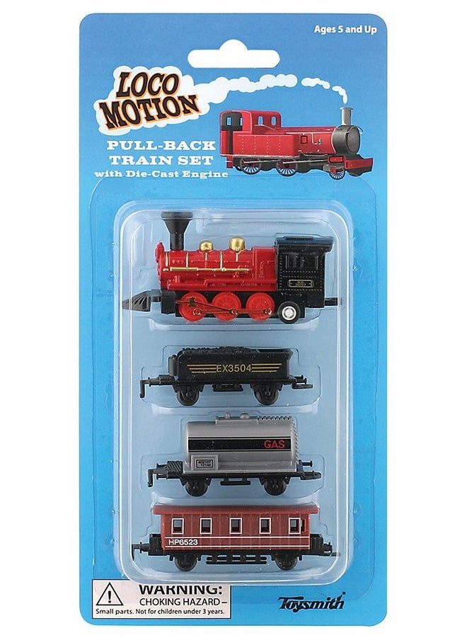 Mini Pull-Back Train Set, Assorted Styles, For Boys & Girls 5+