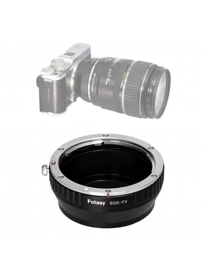Fotasy Manual Cannon EF EF-S Lens to Fuji X Adapter, EOS EF to X Mount Adapter, Compatible with Fujifilm X-Pro1 X-Pro2 X-Pro3 X-E2 X-E3 X-A10 X-T1 X-T2 X-T3 X-T4 X-T10 X-T20 X-T30 X-T30II X-T100 X-H1