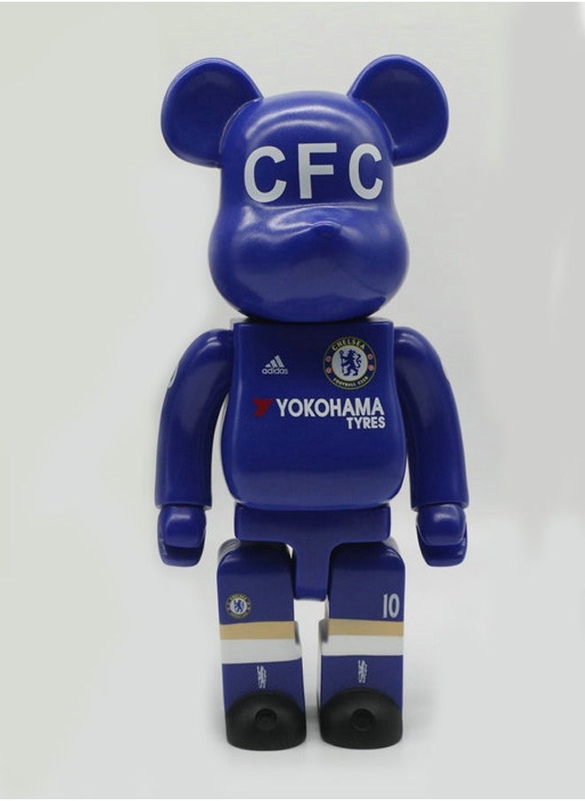 Bearbrick action figure ornaments animal resin sculpture home decoration statue, art figurine home decoration, suitable for office, living room, bedroom, bookshelf, TV cabinet, desktop (Chelsea No. 10)