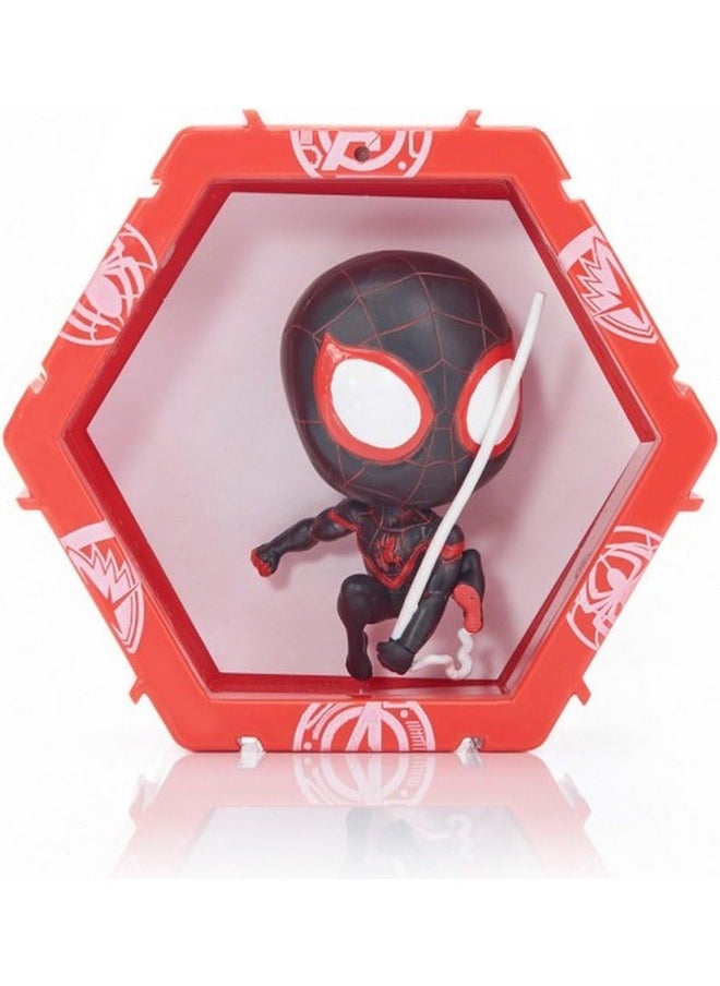 Spiderman Collection - Miles Morales | Superhero Light-Up Bobble-Head Figure | Official Marvel Collectable Toys & Gifts, 4 Inches