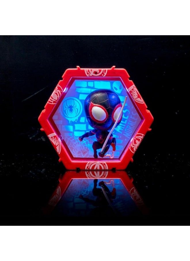 Spiderman Collection - Miles Morales | Superhero Light-Up Bobble-Head Figure | Official Marvel Collectable Toys & Gifts, 4 Inches