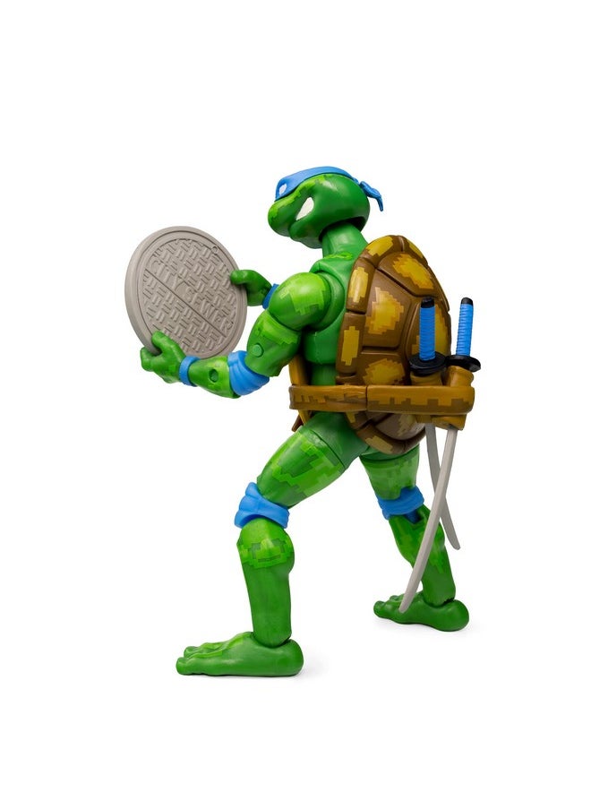 Teenage Mutant Ninja Turtles Bst Axn Action Figure Nes 8-Bit Leonardo Exclusive 13 Cm, Batmntleobw04, Multicoloured