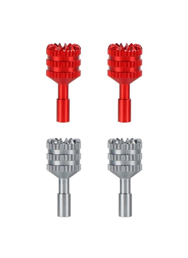 Mini 4 Pro/Mini 3 Pro Joysticks 2 Pairs Aluminum Spare Dji Rc/Dji Rc 2 Control Sticks For Dji Mini 4 Pro/Mini 3 Pro/Air 3/Mini 3/Mavic 3/Mavic 3 Pro/Mavic 3 Classic/Air 2S Accessories(Red+Gray)