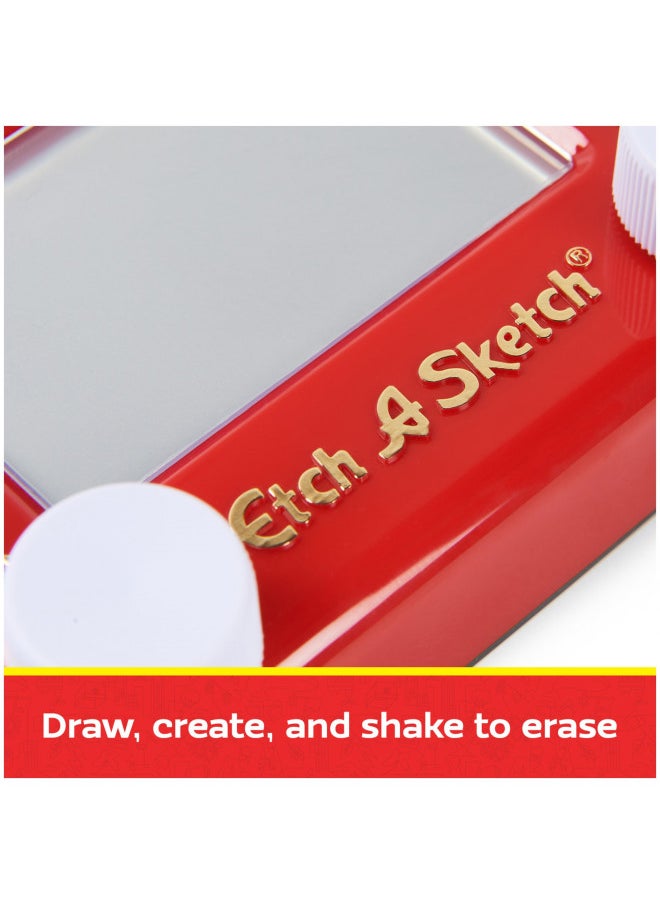 Etch A Sketch Pocket, 76% Recycled Plastic, Original Magic Screen, Sustainably-minded Kids Travel Toy, Drawing Toys for Boys & Girls Ages 3+