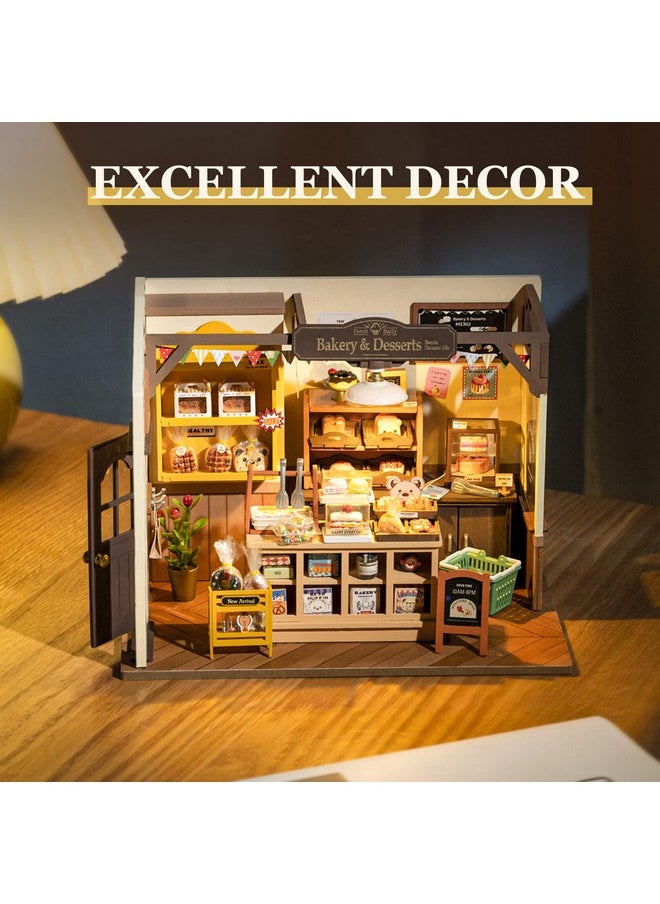 Miniature House Kit Diy Mini Dollhouse With Accessories Tiny Store Making Kit With Led Light Hobby Birthday Gifts For Kids & Adults