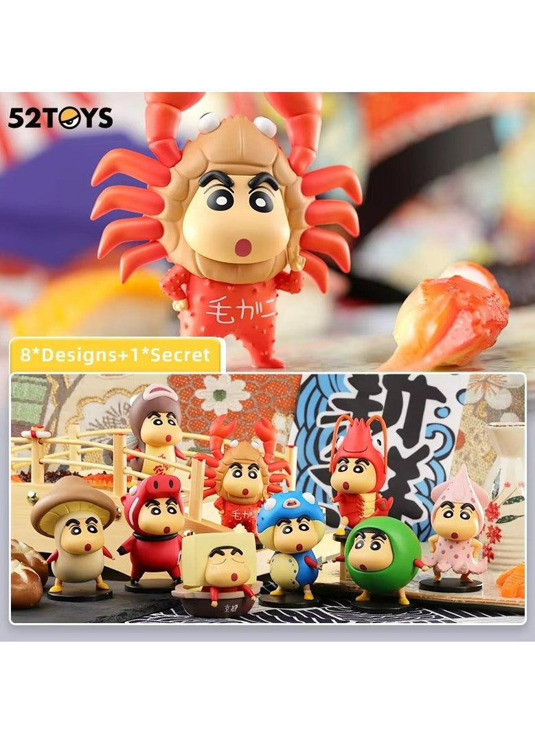 52TOYS BLIND BOX Crayon Shinchan Food Materials, Mystery Box, random Box, Anime Figure Desktop Decoration, Gift for Anime Fans