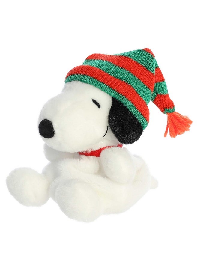 ® Festive Peanuts® Palm Pals™ Snoopy Beanie Stuffed Animal - Classic Characters - Lasting Memories - White 5 Inches