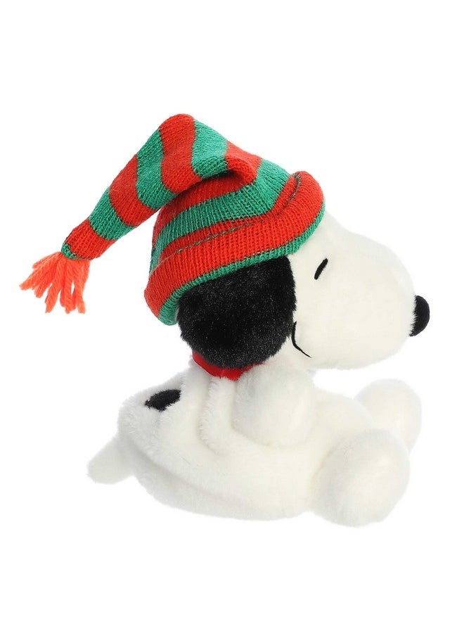 ® Festive Peanuts® Palm Pals™ Snoopy Beanie Stuffed Animal - Classic Characters - Lasting Memories - White 5 Inches