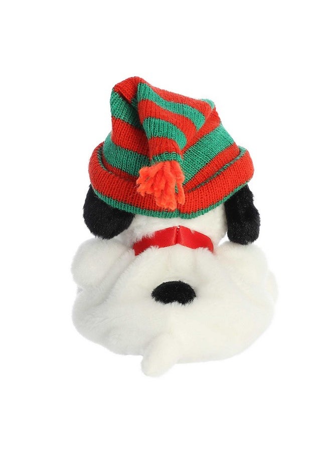 ® Festive Peanuts® Palm Pals™ Snoopy Beanie Stuffed Animal - Classic Characters - Lasting Memories - White 5 Inches