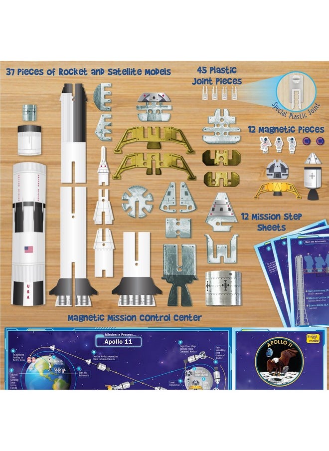 Mapology Man'S Journey To Moon | Nasa Mission Apollo 11 | Rocket & Satellite Model Making Set | Space Toys For Ages 8-13 | Educational Science Kits For Kids Age 8-12 | Gifts For Boys & Girls