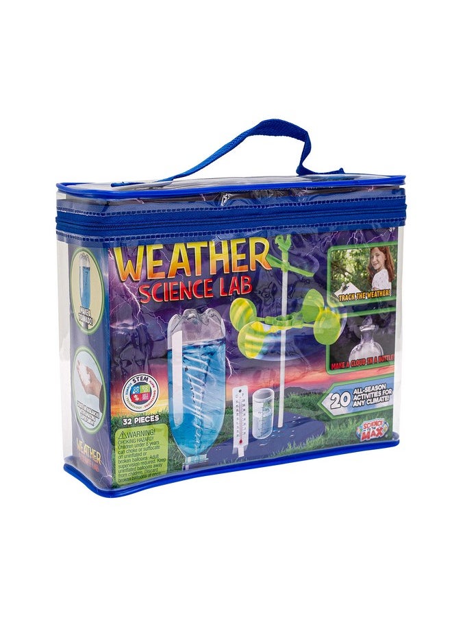 Weather Science Lab - Kids Weather Science Kit With 20 All Season Projects - Educational Stem Kits For Boys & Girls - Scientific Meteorology Toys For Children Age 8+