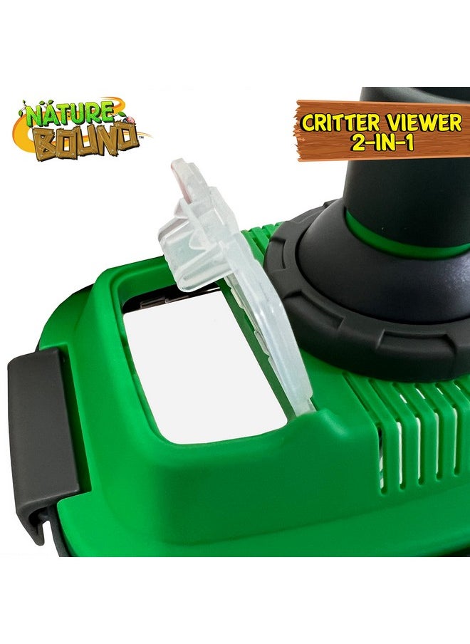 2-In-1 Habitat With Microscope For Insects And Other Critters, Includes Lid With Vents And Removable Portable Microscope