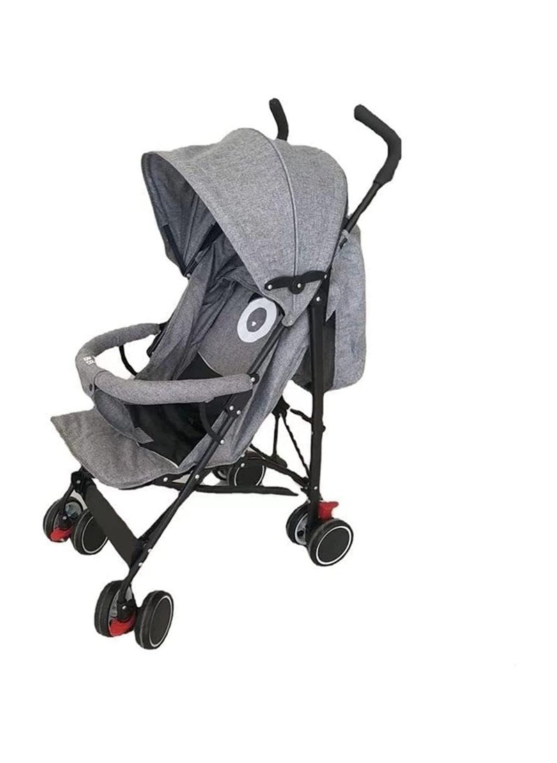 Lightweight Stroller Travel Stroller With Storage Cabin 0-36 Months Compact And Foldable Design, Easy To Carry Adjustable Reclining Seat (Gray)