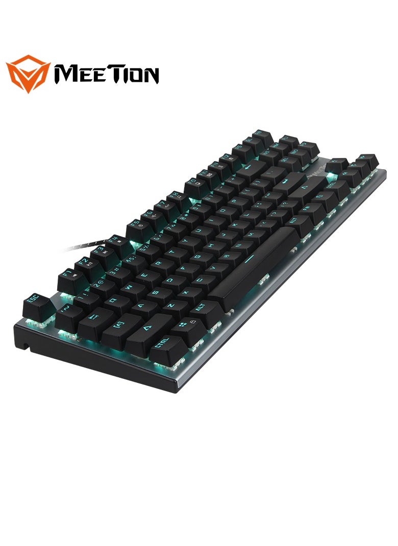 MEETION TKL RGB Backlit Multimedia Blue Switch Mechanical Gaming Keyboard MK04 Full key Anti-ghosting RGB chroma Backlit customizable High-quality macro mechanical switch