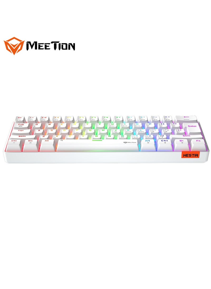 MEETION Dual Mode Bluetooth 60% Gaming Keyboard MK005BT Full keys anti-ghosting RGB Chromatic Backlight Wired/Bluetooth Dual Mode Mechanical