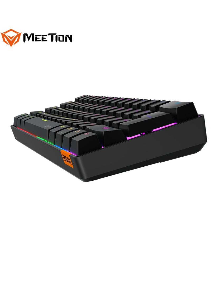 MEETION Dual Mode Bluetooth 60% Gaming Keyboard MK005BT Full keys anti-ghosting RGB Chromatic Backlight Wired/Bluetooth Dual Mode Mechanical