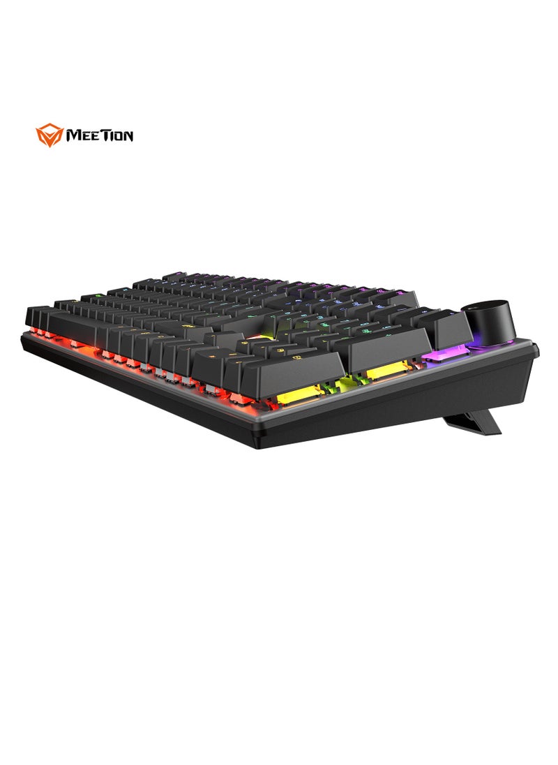 MEETION Hot-swap Mechanical Keyboard MK009 Pro Ergonomic Design：Stepped structure for more comfortable typing Full Key Anti-Ghosting：104-key layout High-Quality ABS Keycaps：Double-shot legends, clear and wear-resistant Metal Matte Panel：Durable and scratch-resistant Hot-Swappable Switch：Freely swap to suitable switches Mechanical switches：Key lifespan of 50 million presses