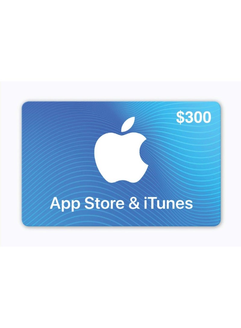 iTunes 300$ -USA - (Delivery via SMS/WhatsApp)