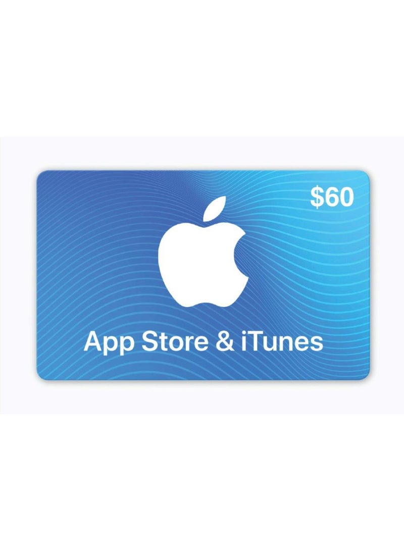 iTunes 60$ -USA - (Delivery via SMS/WhatsApp)